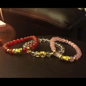 Need a lucky bracelet?  Sm. Cute Beaded Feng Shui Wealth Bracelets